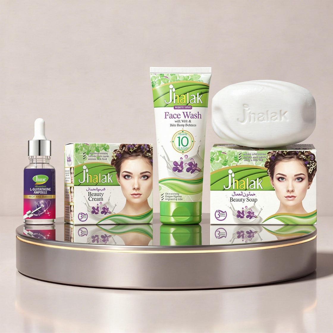 JHALAK BEUATY CREAM, FACEWASH, SOAP & GLUTATHIONE SERUM