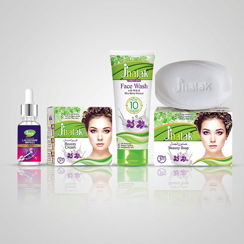 JHALAK BEUATY CREAM, FACEWASH, SOAP & GLUTATHIONE SERUM