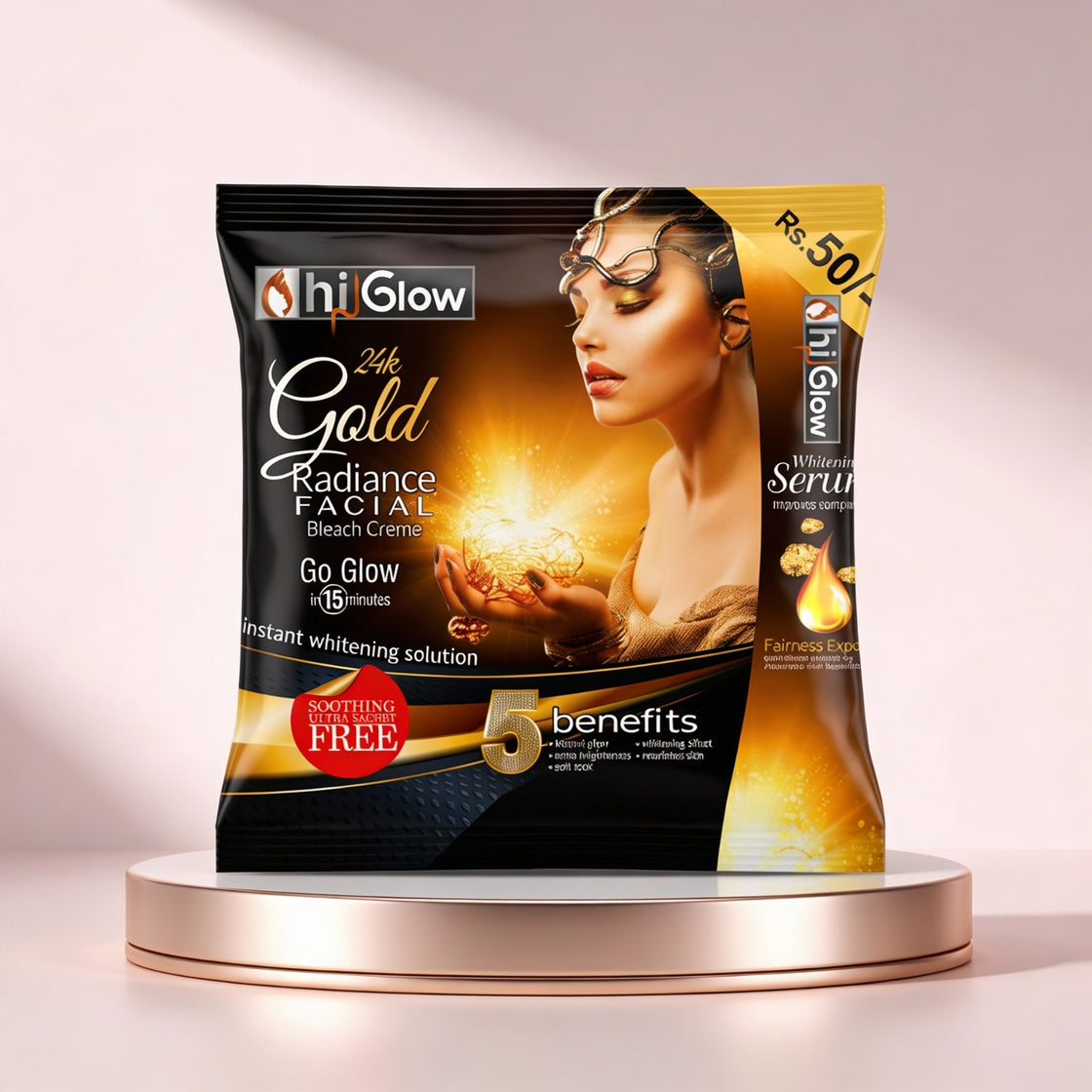 HI GLOW 24K GOLD BLEACH CREAM