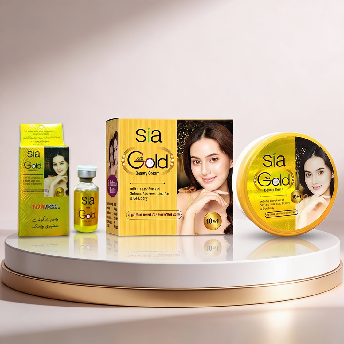 SIA GOLD BEAUTY CREAM & SMALL SERUM